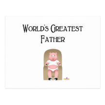 Couch Potato Pig World's Greatest Father Post Card