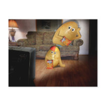 Couch Potatoes Father & Son Post Card