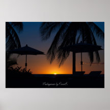 Coucher de soleil à Madagascar Affiche