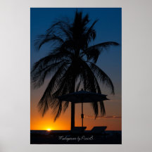 Coucher de soleil à Madagascar Poster