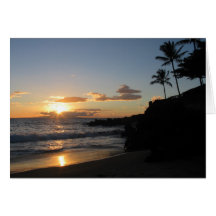Coucher du soleil 1 de Maui Carte