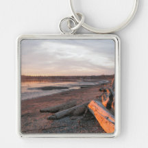 Coucher du soleil à la baie de bouleau porte-clef
