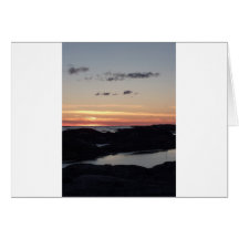 Coucher du soleil carte de vœux
