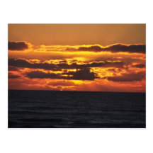 Coucher du soleil carte postale