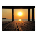 Coucher du soleil carte postale