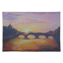 Coucher du soleil chez Ponte Vecchio Sets De Table