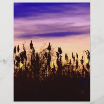 Coucher du soleil coloré d'automne prospectus avec motif