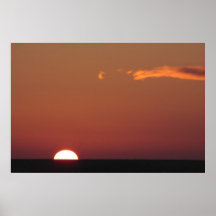 Coucher du soleil d'Avalon Affiche