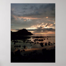 Coucher du soleil de chaussée de Giants Posters