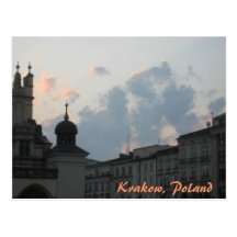 Coucher du soleil de Cracovie Carte Postale