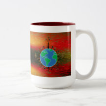 Coucher du soleil de ~ de jour de la terre mug
