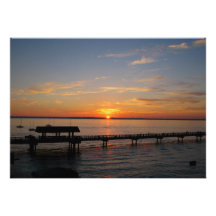 Coucher du soleil de dock de rue de Taylor Faire-parts