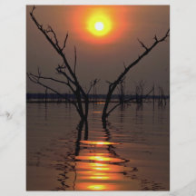 Coucher du soleil de Kariba, Afrique Tract