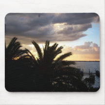 Coucher du soleil de rivière tapis de souris