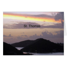 Coucher du soleil de St Thomas Cartes De Vœux