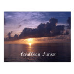 Coucher du soleil des Caraïbes Cartes Postales