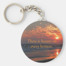 Coucher du soleil d'océan - île de chêne, OR Porte-clefs