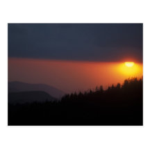 Coucher du soleil du dôme de Clingman, Great Smoky Cartes Postales