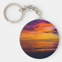 Coucher du soleil le Golfe du Mexique Porte-clefs