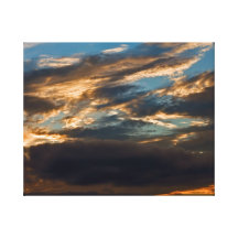 Coucher du soleil nuageux impressions sur toile