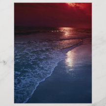 Coucher du soleil, océan, sable, bord de la mer, l tract personnalisé