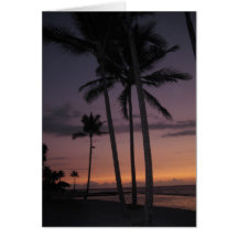 Coucher du soleil tropical hawaïen de Hualalei Cartes