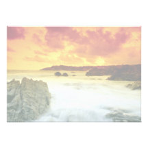 Coucher du soleil tropical sur la Riviera mexicain Invitations