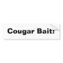 Cougar Bait Bumper Stickers