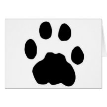 COUGAR PAW PRINT GREETING CARDS