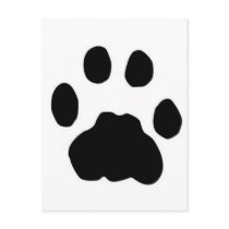 COUGAR PAW PRINT POST CARDS