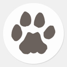 Cougar Track Round Sticker