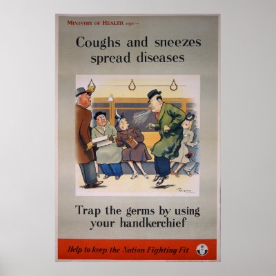 Coughs and Sneezes spread diseases - Tram Poster by pixidapps