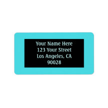 couleur de turquoise étiquettes d’adresse