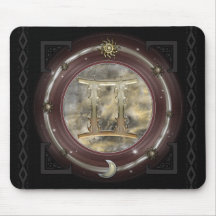Couleur faite sur commande Mousepad de Gémeaux Tapis De Souris