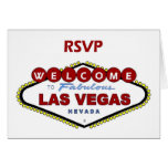 Couleur rouge-foncé de carte de Las Vegas RSVP NOU