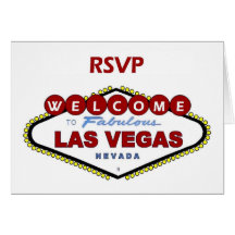 Couleur rouge-foncé de carte de Las Vegas RSVP NOU