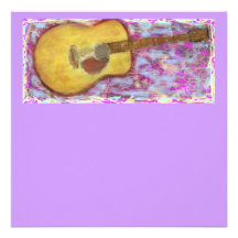 Couleurs de guitare acoustique faire-parts