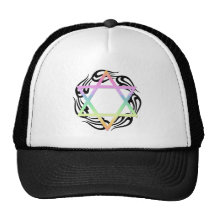 Couleurs d'étoile juives casquettes de camionneur