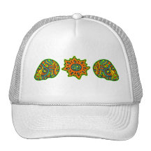 Couleurs d'octobre de crânes d'hommes d'étoile casquettes