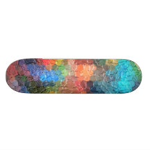 Couleurs dynamiques abstraites de la peinture | plateaux de skateboards