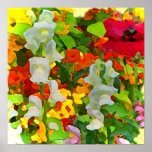 Couleurs gaies de jardin affiche