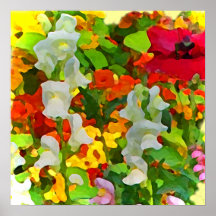 Couleurs gaies de jardin affiche