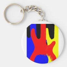 Couleurs lumineuses d'abrégé sur peinture de guita porte-clefs