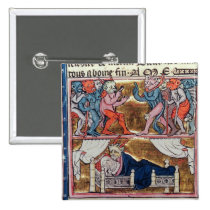 Council of Demons, from 'l'Histoire de Merlin' buttons