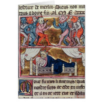 Council of Demons, from 'l'Histoire de Merlin' cards