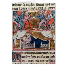 Council of Demons, from 'l'Histoire de Merlin' Cards