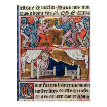Council of Demons, from 'l'Histoire de Merlin' postcards