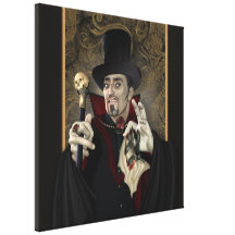 Count Dracula Portrait Wrapped Canvas Canvas Print