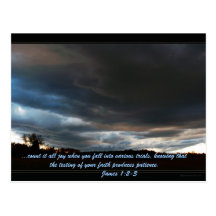 count it all joy when you fall into various trials postcard