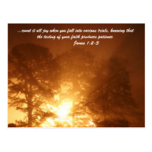 count it all joy when you fall into various trials postcard